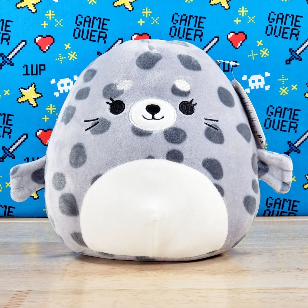 Squishmallow Isis the Spotted Seal 8" UltraSoft Stuffed Sealife Squad Plush NWT